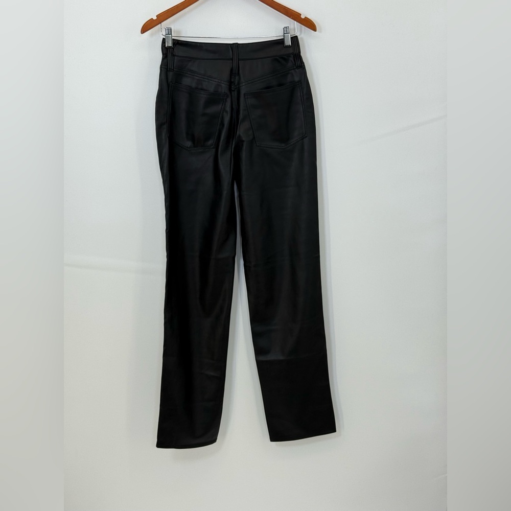 Madewell The Perfect Vintage Straight Faux Leather Edition Pants Size 26 - Picture 7 of 12